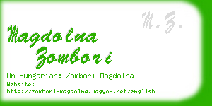 magdolna zombori business card